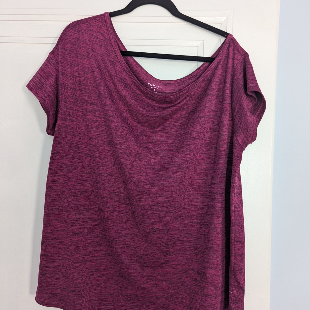 Torrid Active Women's Off-Shoulder Top - Purple - Picture 3 of 3